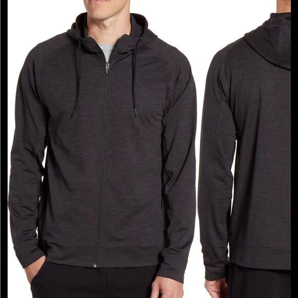 Zella pyrite zip hoodie in navy halite melange new no tags - Picture 2 of 8